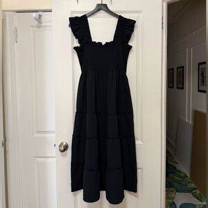 Hill House The Ellie Nap Dress Wrinkle Resistant Black Crepe Size M
